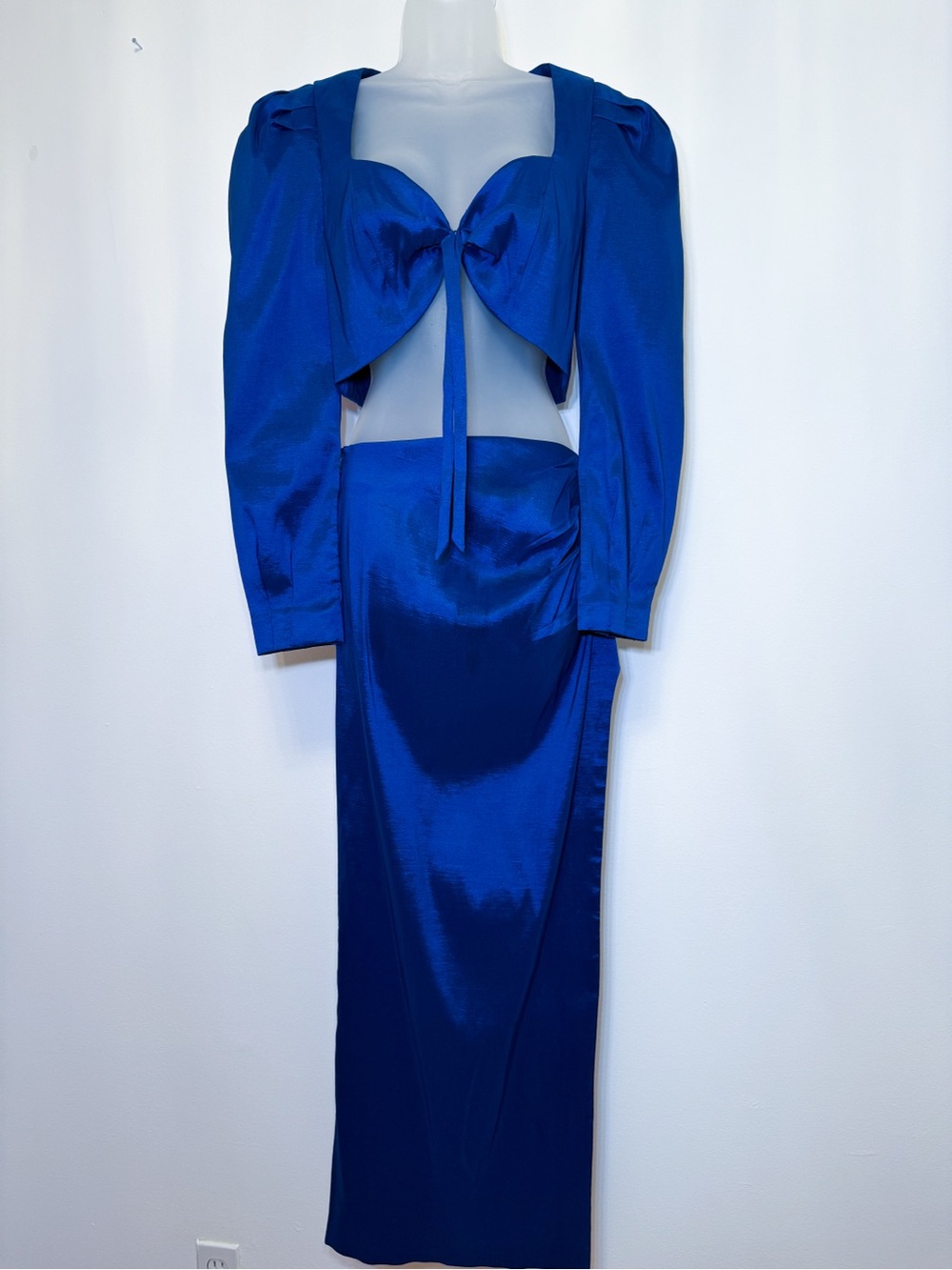 2 pcs LPA Blue Mood Blouse Skirt Set